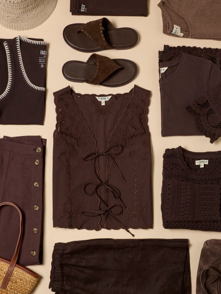 Chocolate Brown Trend Flatlay